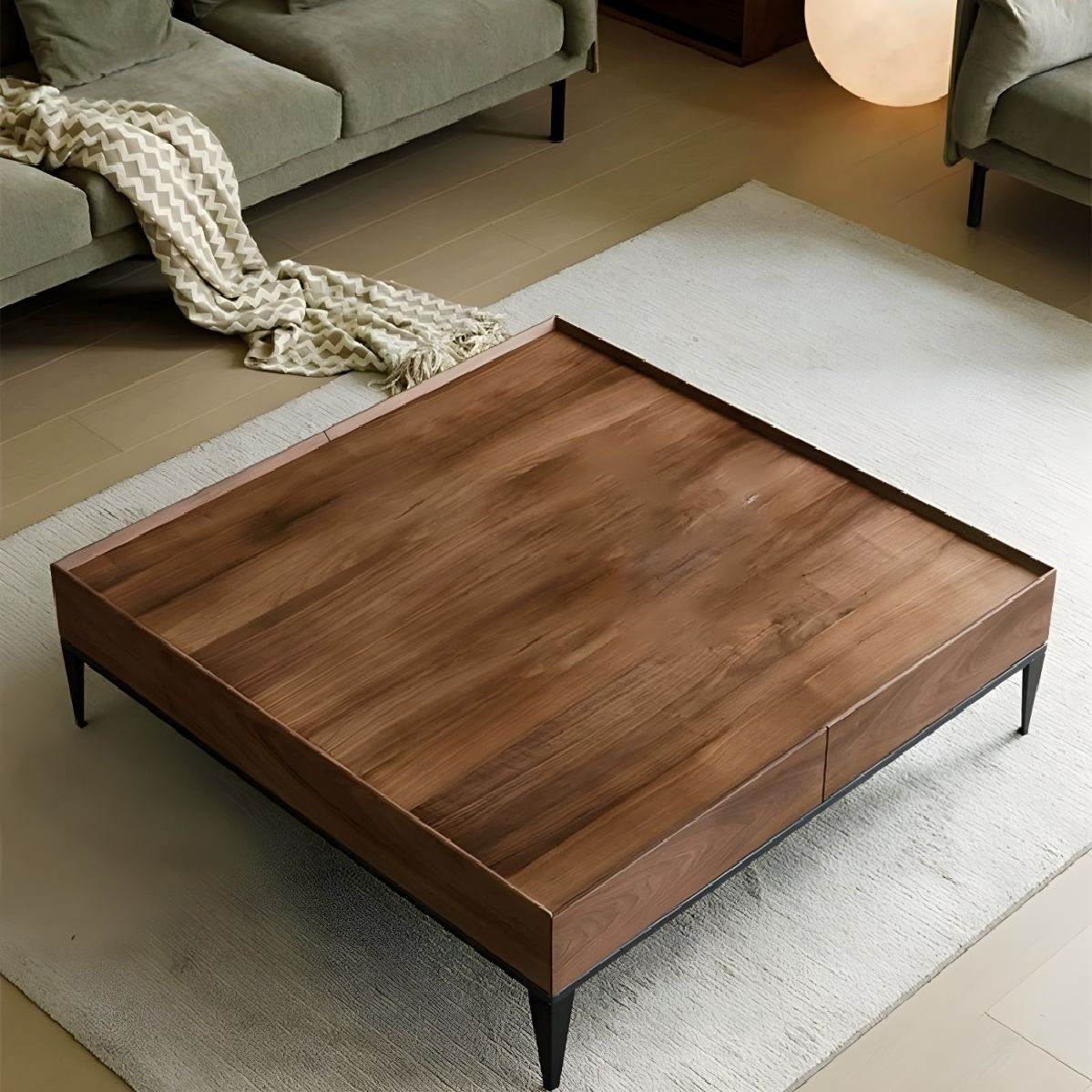 طاولة قهوة مودرن بأدراج تخزين