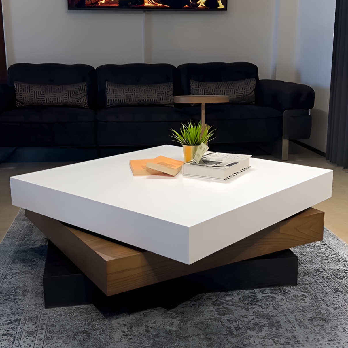 طاولة القهوة الأنسيابية