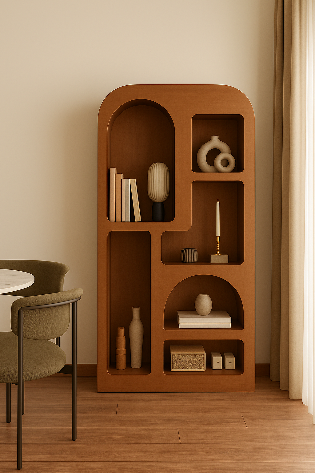 أرفف بتصميم عصري