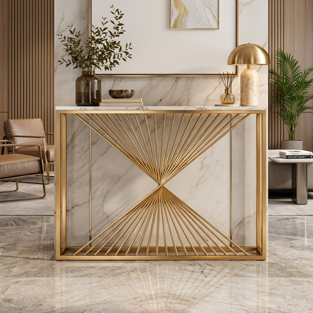 كونسول فاخر بتصميم هندسي عصري