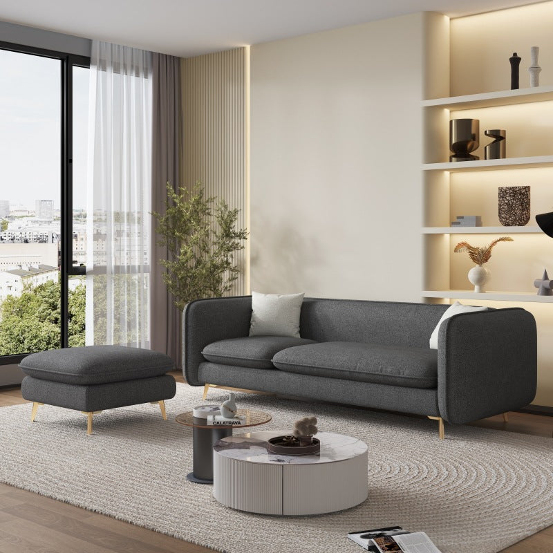 أريكة قماش كتان حديثة