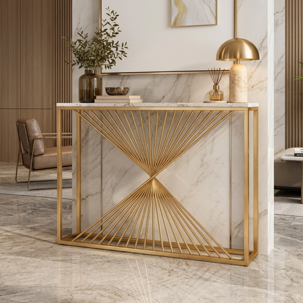 كونسول فاخر بتصميم هندسي عصري