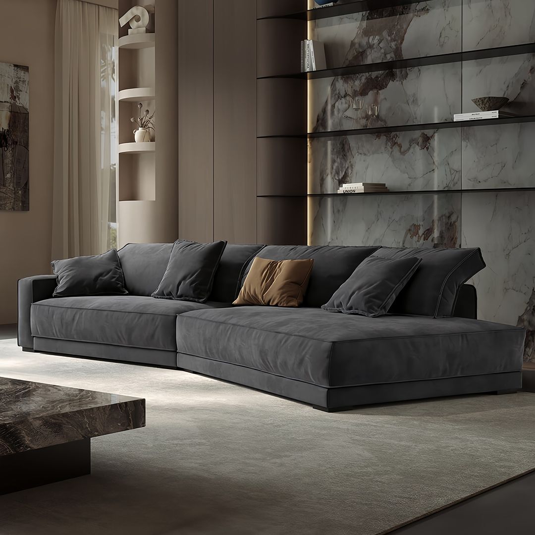 أريكة فاخرة بنمط إيطالي منحني